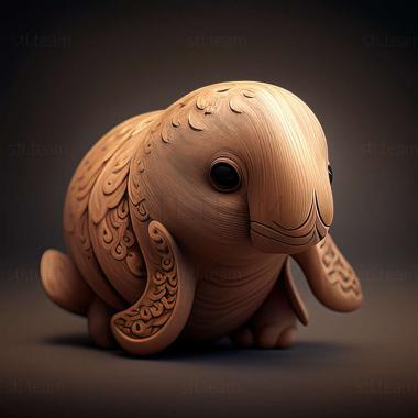 3D model Keiko famous animal (STL)